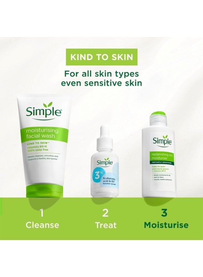Simple Replenishing Rich Lotion Moisturiser with Pro-Vitamins B5 + E for Nourished, Healthier-Looking Skin 125 ml - Image 3